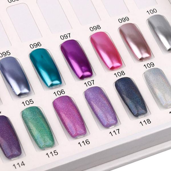 Professionell 120 färger nagelgel poleringsdisplaykarta nagellackfärgkort