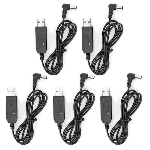 5 kpl kannettava USB-laturikaapeli UV9R PLUS -radioakku Kaksisuuntainen radio