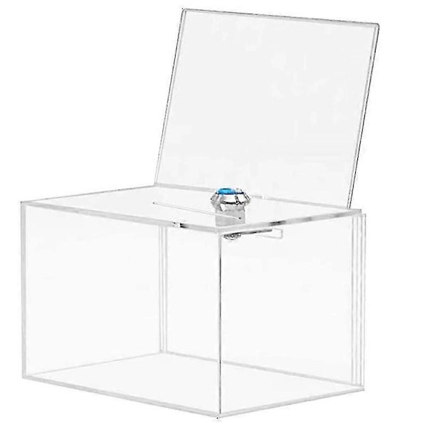 Donationsbox i akryl för röstning, välgörenhet, omröstningar, undersökningar - Säker & Hållbar