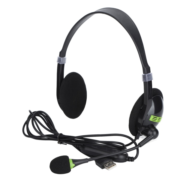 SY440MV Headset med kabel 3,5 mm/ USB Kundtjänst Over Ear-hörlurar med brusreducerande mikrofonUSB