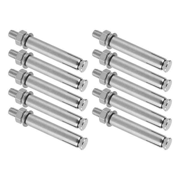 10 stk M8x80 ekspansionsskruer 304 rustfrit stål ekspansionsbolte Håndværktøj tilbehør