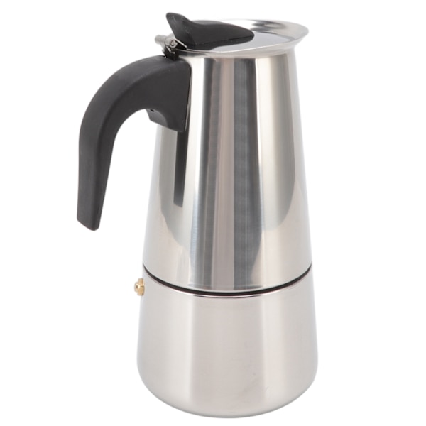 Kaffetillverkare i rostfritt stål av livsmedelskvalitet, bärbar Moka-kanna för hem och utomhuscamping