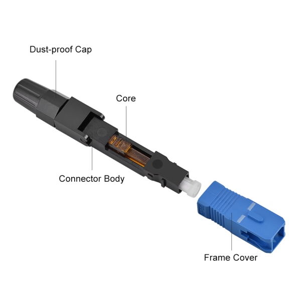 10 stk/parti SC/UPC optisk fiber lynstik hurtig adapter enkelt tilstand til FTTH/ODF