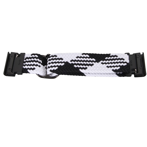 Nylon klockarmband ersättning elastisk andningsbar väv justerbar 26mm spänne klockarmband för Vertix 2 svart vit