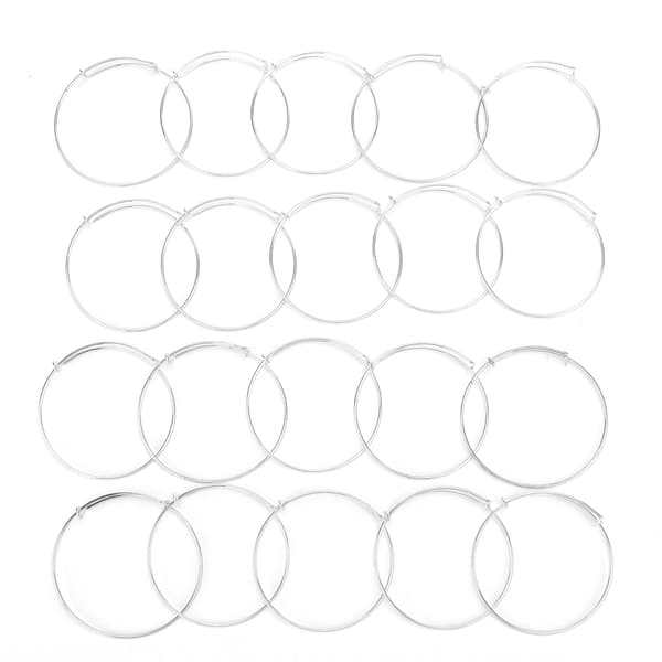 20 STK rustfritt stål rustfri utvidbar armring justerbar DIY håndlaget sølvarmbånd