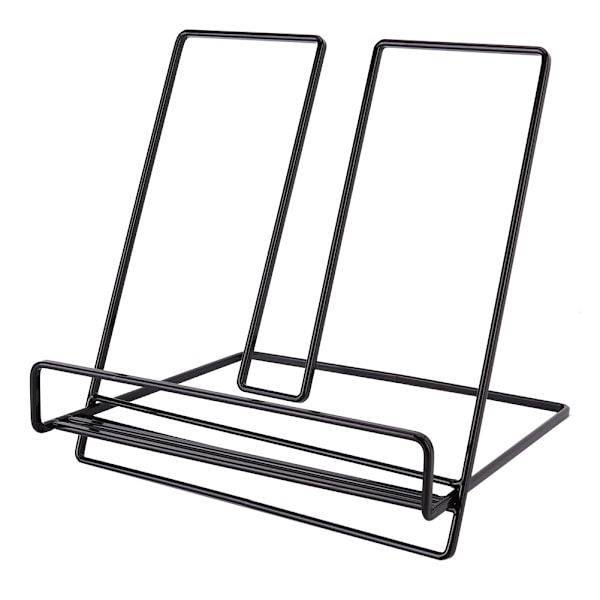 Jern Innovativ Bordplate Bokhylle Stativholder Tablet Datamaskin Stativ Hjemmedekorasjon (Svart)