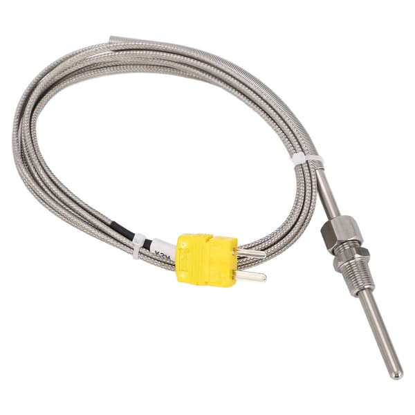 K-typ termoelementsensor 1/8 NPT 80 mm temperatursond gul kontakt -100 till 1250 ℃