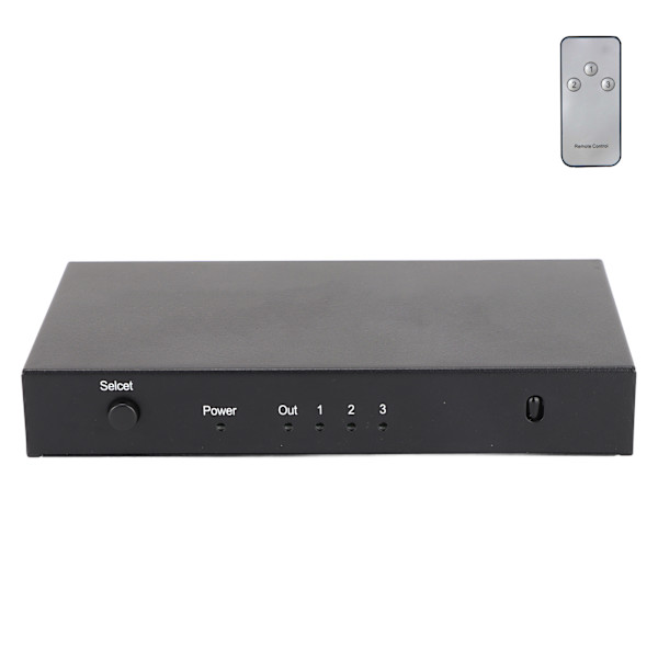 HD Multimedia Interface Switch 3 ind 1 ud 3D 4K HD Video Splitter til PS3 Laptop 100‑240VAU Stik
