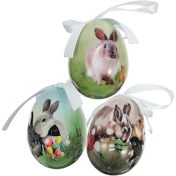 3 st Påskägg Hängande Ornament Påsk Hängande Ägg Påskdekorationer Färgglada Dekorativa Ägg Som Visas 4