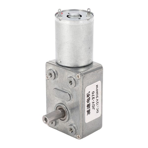 12mm enkeltaksel DC-gearmotor selvspærrende reversibel DC12V hastighedsreduktions snekkegear motor 30RPM