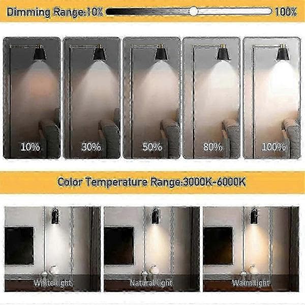 2 rechargeable LED lamps with remote control, 3 color temperatures and timer, E27 socket-jc