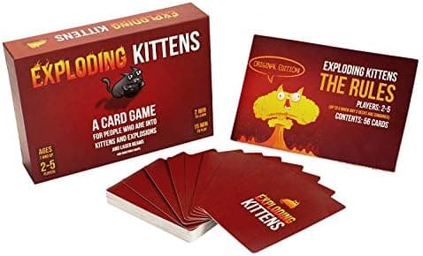 Exploding Kittens - Korttipeli | Perheystävällinen seurapeli | Venäläinen ruletti | Englanti | 7+ vuotta | 2-5 pelaajaa