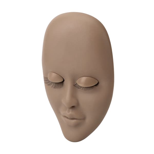 Lash Mannequin Head Eyelash Extension Practice Mannequin Makeup Mannequin Head for Beginner Dark Brown