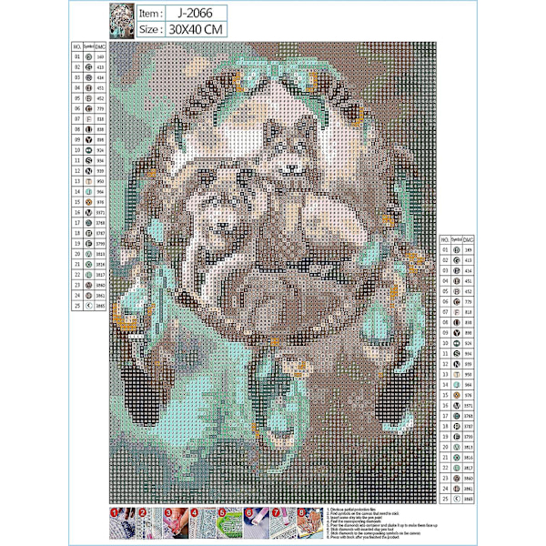Diamond painting – Täydellinen tekojalokivi Arts ristipistosarja lapsille ja aikuisille, itse tehty kirjontamaalaus numeroiden mukaan, seinäkoristelutaide