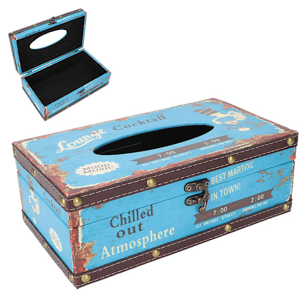 Tissue Box Vanntett Utsøkt Elegant Serviettholder Box Photography Rekvisitter for Massasje Shop Restaurant