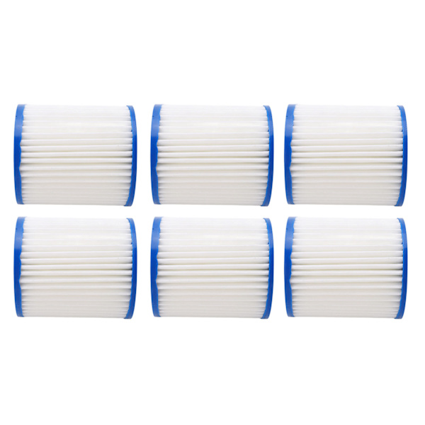 6PCS Vattenpump Filterpatron Ersättning Pool Polyester Filterelement Set