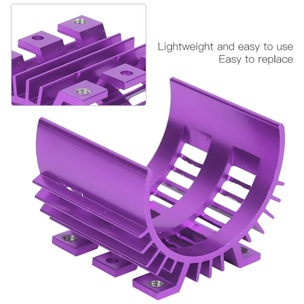 RC-moottorin jäähdytyslevy Kaukosäätimen moottorin jäähdytin sopii Wltoys 144001 1/14 RC-auton päivitysosiin Violetti