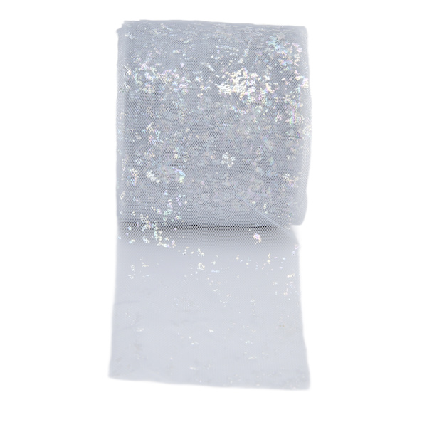Tulle stof 25 meter 6cm polyester materiale letvægts bærbare tylle ruller til tøj dekoration grå