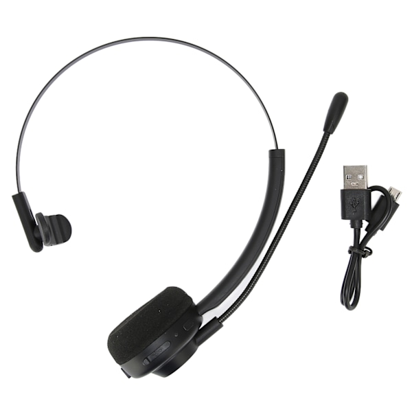Bluetooth-headset för lastbilschaufförer med brusreducering, trådlösa hörlurar med mikrofon för hemmakontor och företag