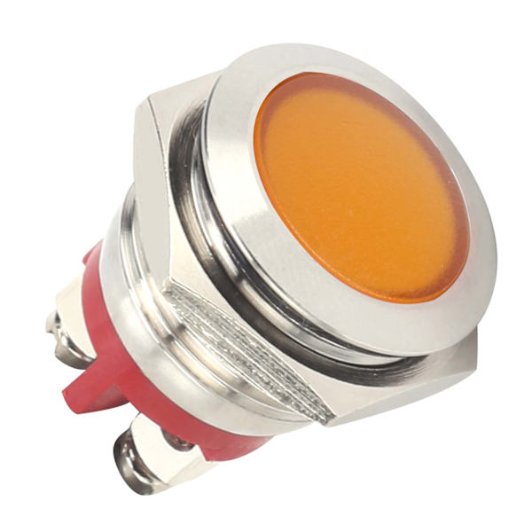 0,6 tum LED-indikatorljus Starkt signalljus Flamskyddad bas IP66 Vattentät Universal (Gul)