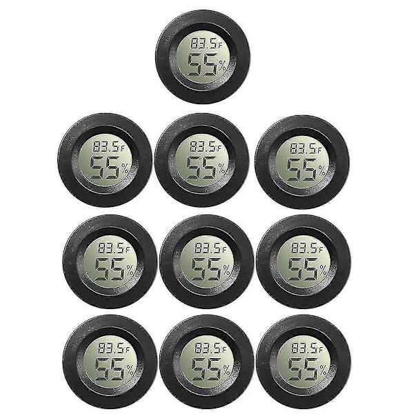 10-pack Mini Hygrometer Termometer Digital LCD-skärm För Växthus Barnrum Reptil Inkuba_SZXM