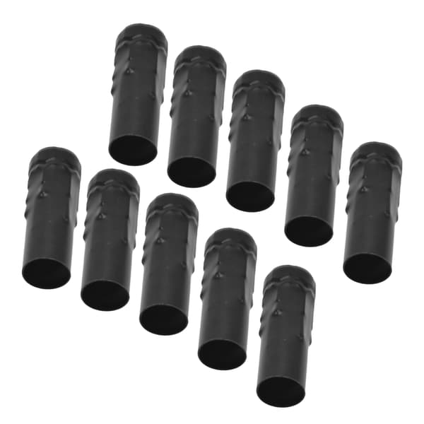 10 stk. E14 Metallrør for lysestake lampeholder lampebase belysningstilbehør 25x80mm svart