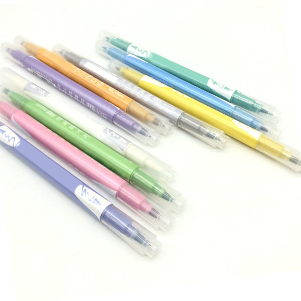 10 st Dual Tip Vattenfärg Brush Markers 10 Metallic Färg Snabbtorkande Vattenfärg Brush Pennor med Plastskal
