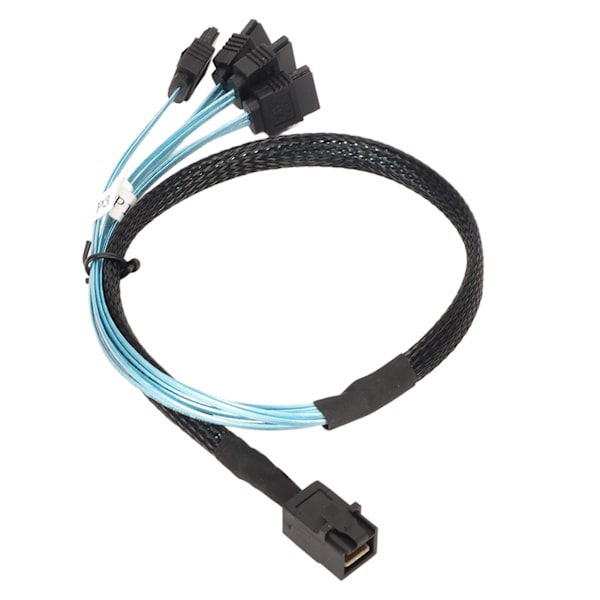 12 Gt/s Mini SAS HD SFF 8643 - 4 SATA 3.0 -kaapeli PVC-kaksoiskanava 7P -palvelimen kiintolevyryhmän datakaapeli 0,5 m / 1,6 jalkaa