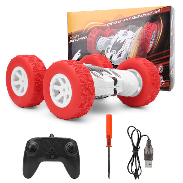 X‑013A 2.4G Kauko-ohjattava auto 360 asteen kierto Kaksisuuntainen RC-auto Ajoneuvo Lelulelu Punainen