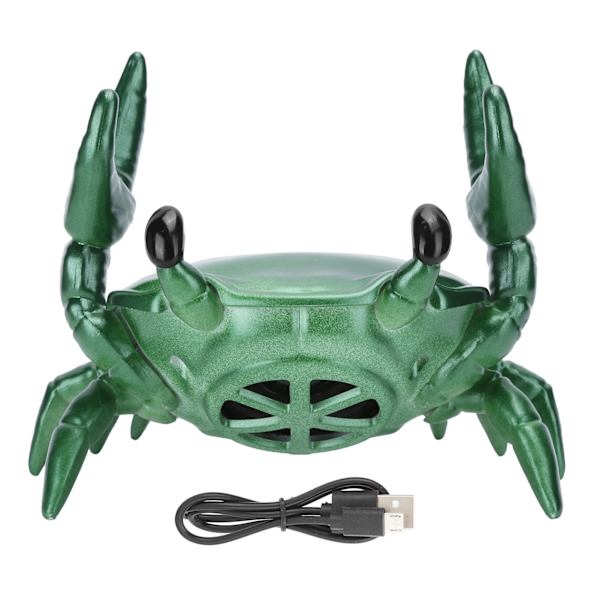 2 i 1 mobiltelefonställ Bluetooth högtalare Krabbformad fäste 360 ​​graders surroundhögtalare (grön)