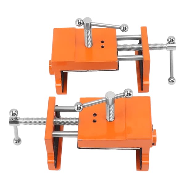 2 stk. skabsklo i aluminiumslegering til montering af skabsfrontramme, orange