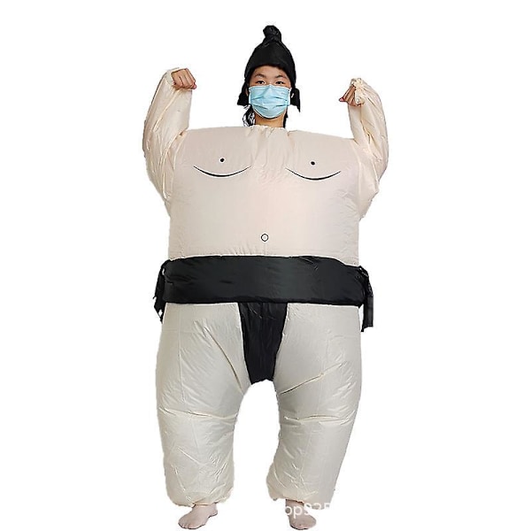 Hauska Ilmapatja Sumo Painija Asu Halloweenille - Aikuisten Koko 150-190cm