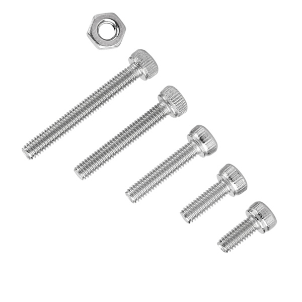 210 stk. M2.5 Rustfrit Stål SS304 Hex Socket Cap Head Skruer og Møtrikker Sortimentsæt