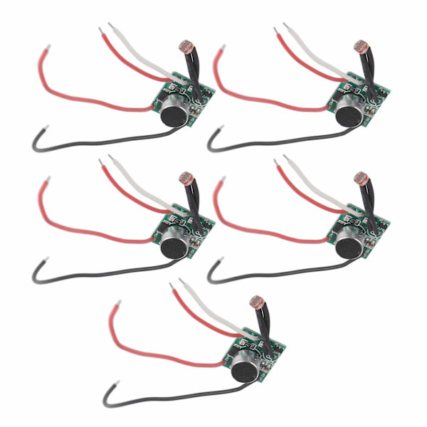 5 stk. Lydkontrollbrytermodul Solcellelys Sensormodul Kretskort DC 3V‑30V