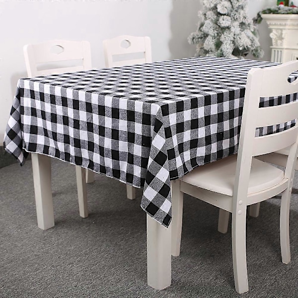 Rektangulär Julduk Polyester 213*153m Julgransmönster för Julbordsdekoration Tryckt Julduk Absorberande Bord