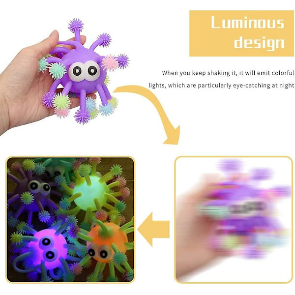 4-pack stress relief i olika färger - Klämleksak för ångestlindring, dekompression och sensorisk stimulering