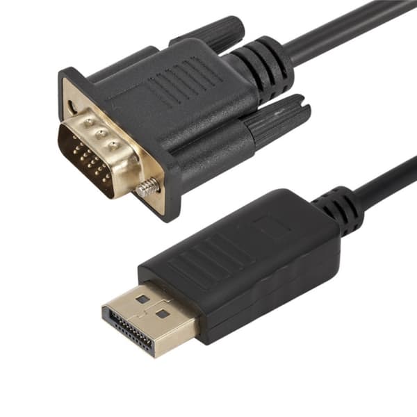1,8M DP til VGA-kabeladapter Computer Notebook Display Port-stik Forgyldt konverter