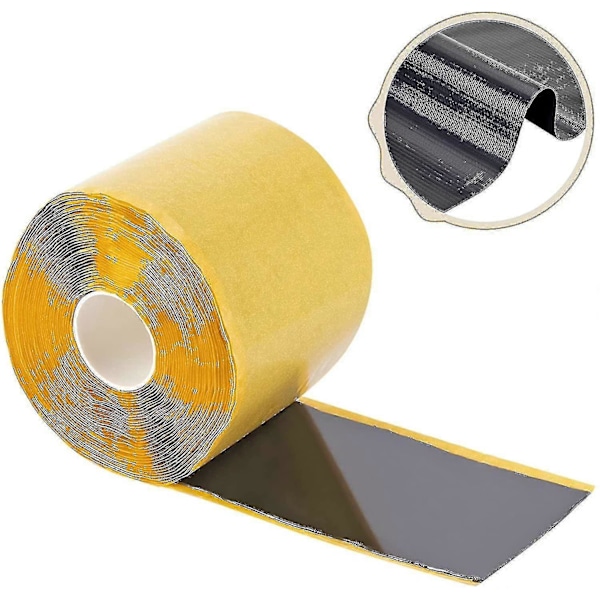 Tejpför dammduk, självhäftande dubbelsidig EPDM-reparationstejp för dammduk, täckremsa för att laga hål och sprickor, svart (3\" X 25')