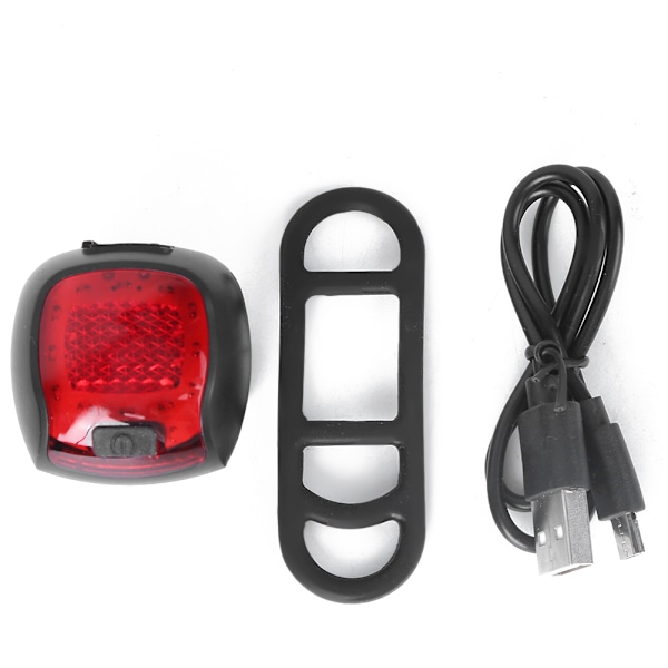 Cykelbaglygte USB-opladning Mountainbike-advarselsbaglygte rideudstyr