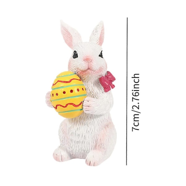 Påskhare Ornament med Morot Ägg Djurfigur för Inomhus Kontor Gräsmatta S med ägg S