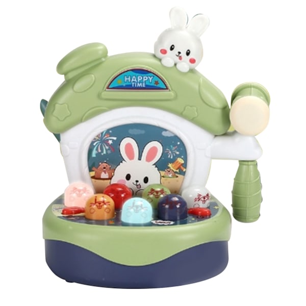 Electronic Whack Toy Interactive Early Educational Beating Improve Hand Eye Coordination Learning Whack Game Green Bunny