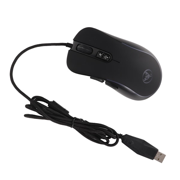 Mekanisk mus 4800DPI Programmerbar høj præcision Ergonomi ABS Gaming mus med 6 RGB farver til Linux til Windows