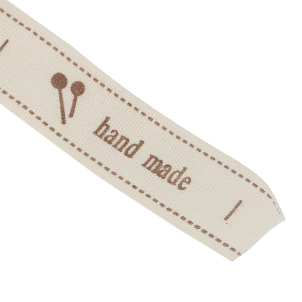 Naturlig bomull handgjorda teckensnittsband 1,5 cm för presentförpackning (#2)