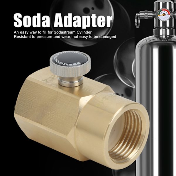 Mini messing påfyldning G1-2 til W21.8-14 sodavandsventiladapter til SodaStream