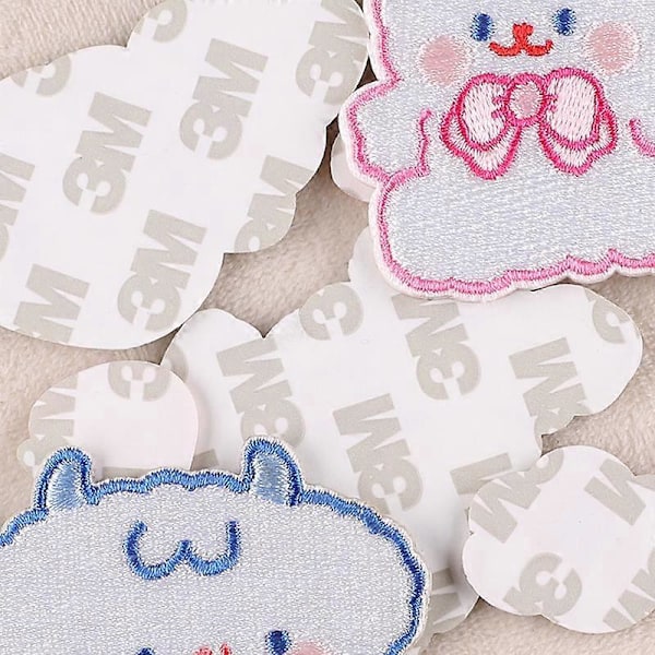 Datorbroderi etikett, söt tecknad djur frukt patch, klädtillbehör, DIY broderi patch, självhäftande tyg patch