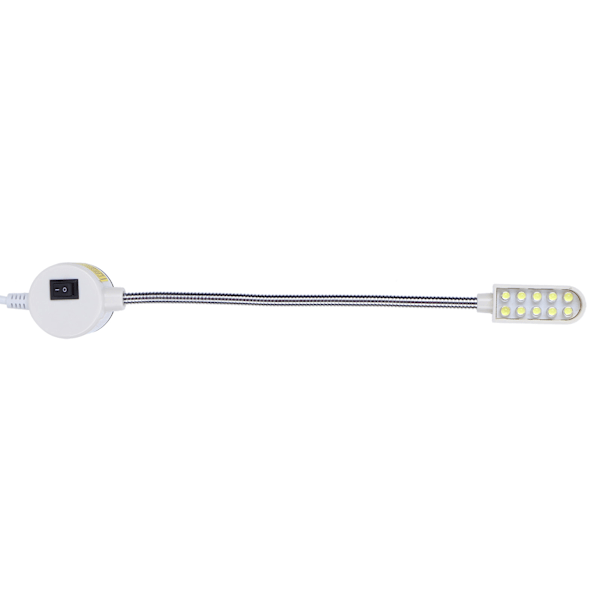 LED-ompelukonevalo, jossa 10 kpl siruja, varsi sorvin työlamppu EU-pistoke 110-250 V