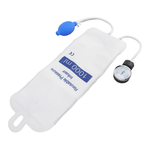 Tryckinfusionspåse ICU-övervakningsvätska Snabbinfusion med indikatormätare Huvud för snabb blod- och vätskein infusion 1000 ml