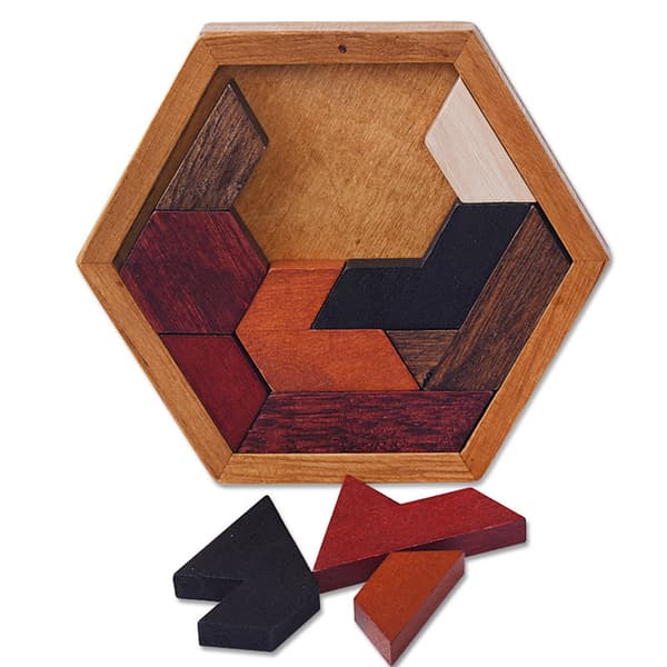 Trä Abnormitet Form Pussel Leksaker Träpussel Geometrisk Tangram Pusselbräda Hjärngympa Barn Pedagogiska Leksaker