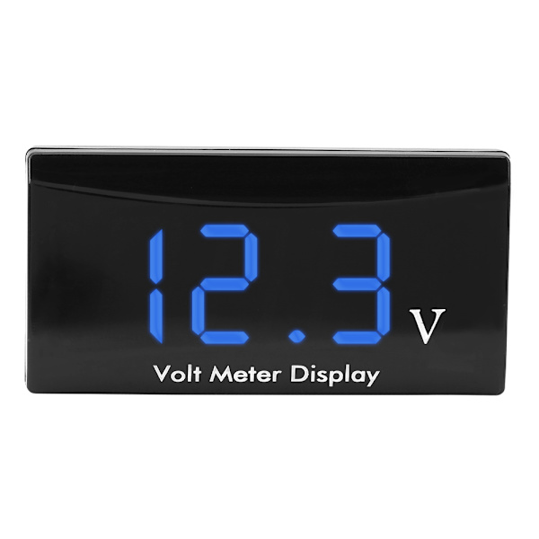 12V Bil Motorcykel Digital LED Display Voltmeter Spänning Voltmätare Panelmätare (Blå)