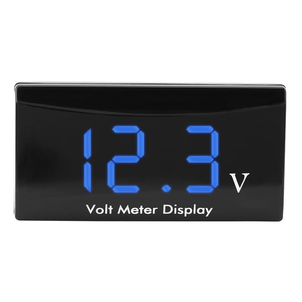 12V Bil Motorcykel Digital LED Display Voltmeter Spänningsmätare Panelmätare (Blå)
